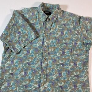 VTG Impact Tropical Hawaiian Men's Button Down Shirt Size L